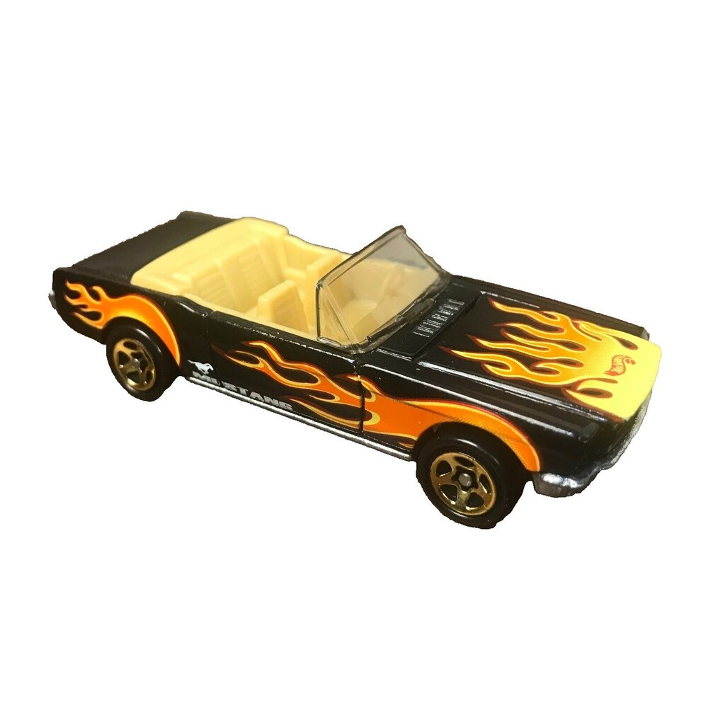 Hot Wheels 1965 Mustang Black Convertible With Flames